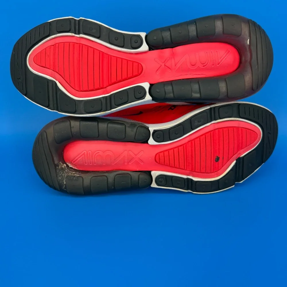 Nike Air Max 270 Bright Crimson Black Kids Youth Running Shoes CI5634-600 SZ 7Y - Picture 7 of 8